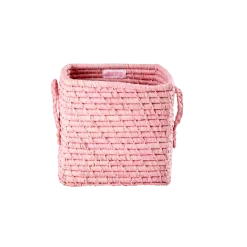 RICE quadratischer Korb Raffia