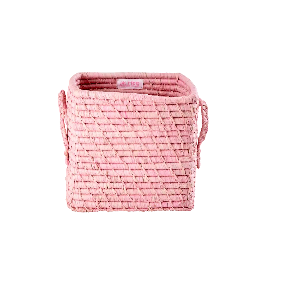 RICE quadratischer Korb Raffia