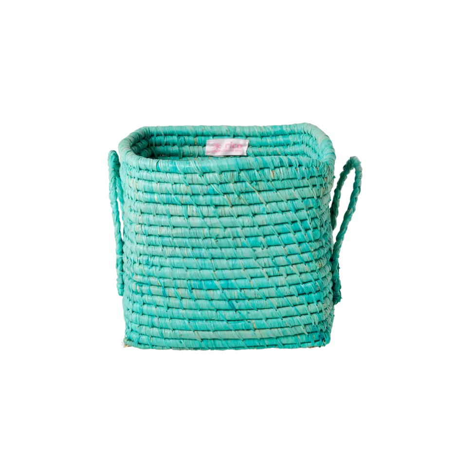 RICE quadratischer Korb Raffia