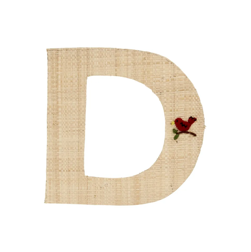 RICE Raffia Buchstaben Sticker