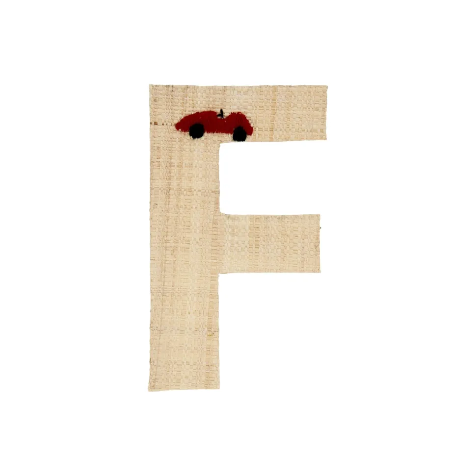 RICE Raffia Buchstaben Sticker