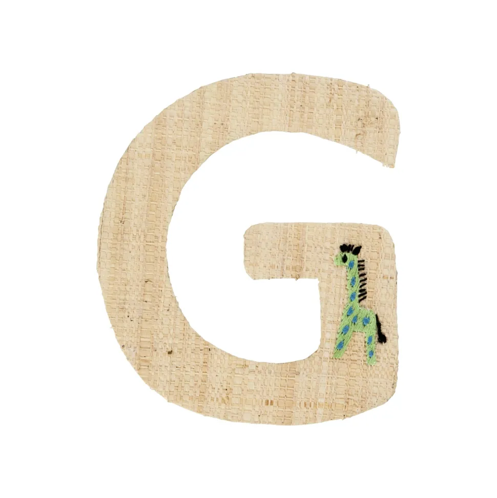 RICE Raffia Buchstaben Sticker
