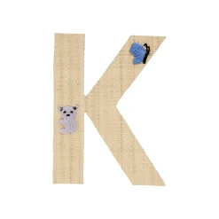 RICE Raffia Buchstaben Sticker