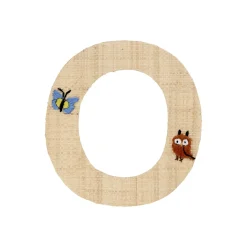 RICE Raffia Buchstaben Sticker