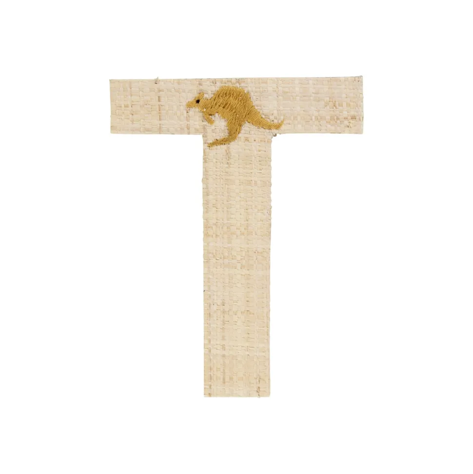 RICE Raffia Buchstaben Sticker