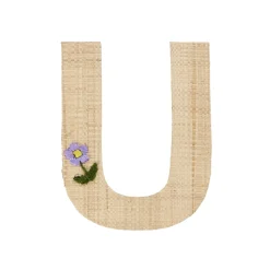 RICE Raffia Buchstaben Sticker