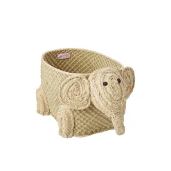 RICE Seegras Aufbewahrungskorb Elefant