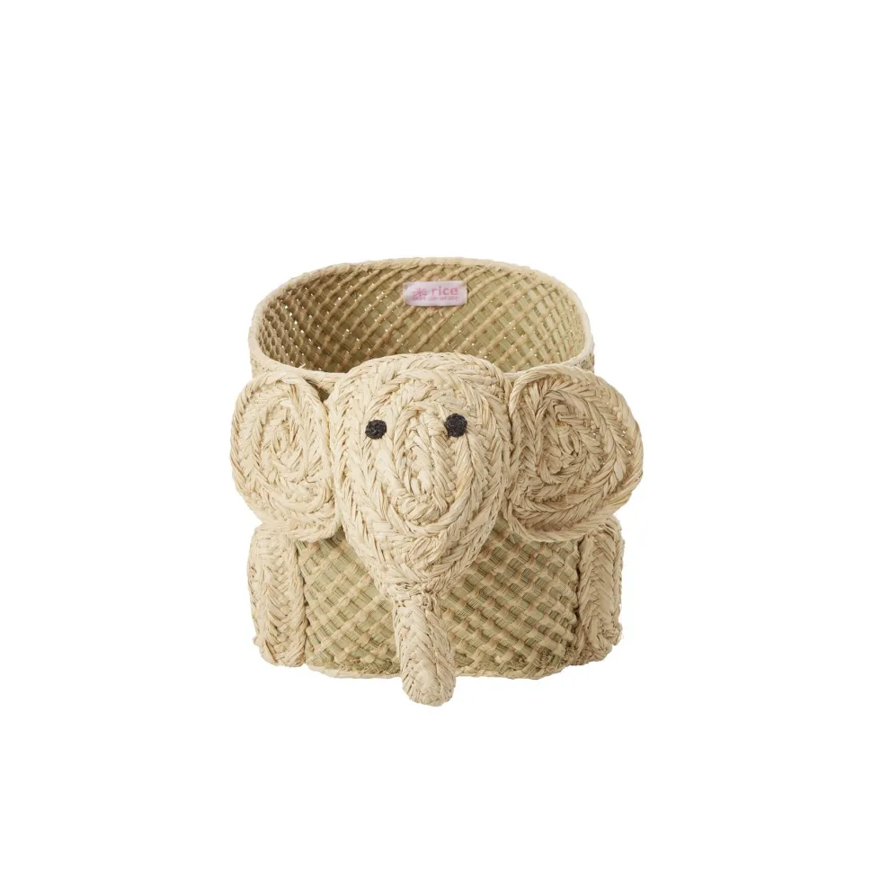 RICE Seegras Aufbewahrungskorb Elefant