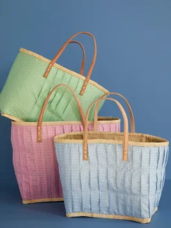 RICE Tasche aus Bast mit Henkel