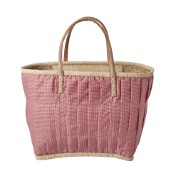 RICE Tasche aus Bast mit Henkel