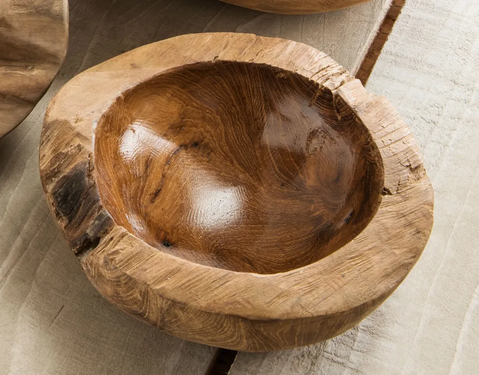 skandeko Naturgewachsene Teakschale